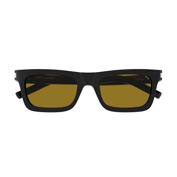 NWT SAINT LAURENT SUNGLASSES BLACK YELLOW - Picture 2 of 4